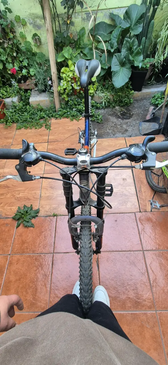 Bicicleta de montaña azul - 4