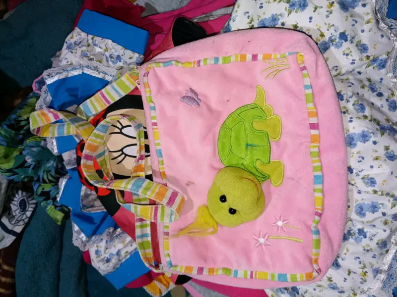 Bolsita infantil tortuga rosada