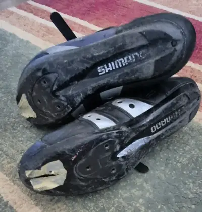 Zapatillas Shimano ciclismo negras azul - miniatura 2
