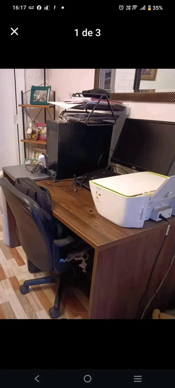 Escritorio con silla y PC