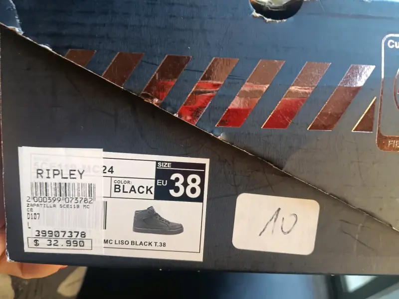 Zapatillas negras EU 38