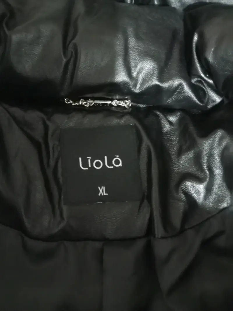 Parka negra acolchada - 4