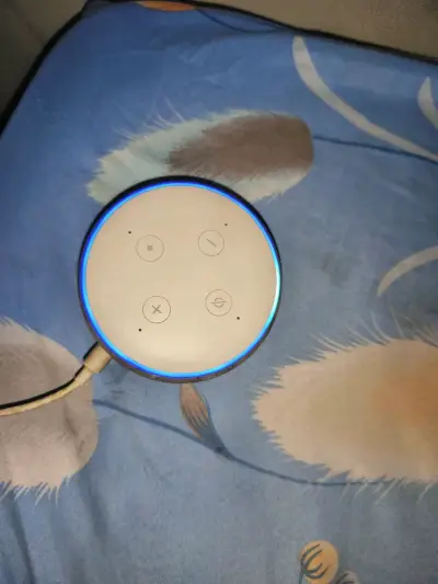 Altavoz inteligente blanco Alexa - miniatura 1