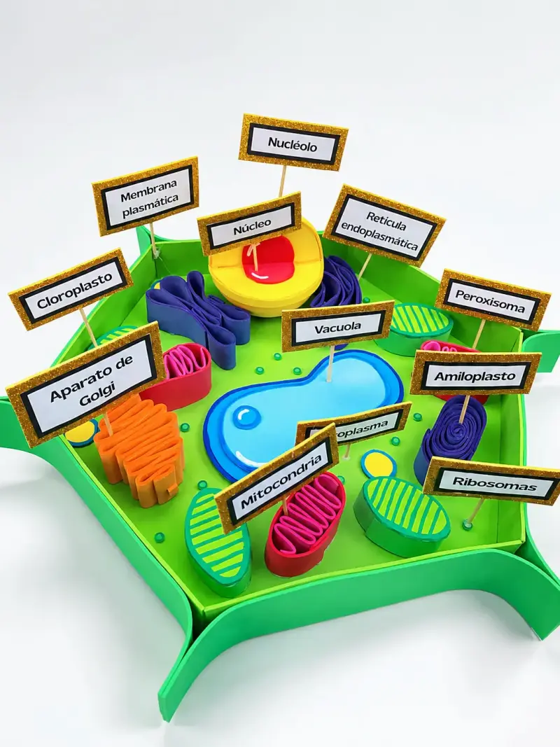 Modelo 3D de célula vegetal