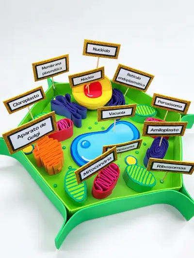 Modelo 3D de célula vegetal - miniatura 1
