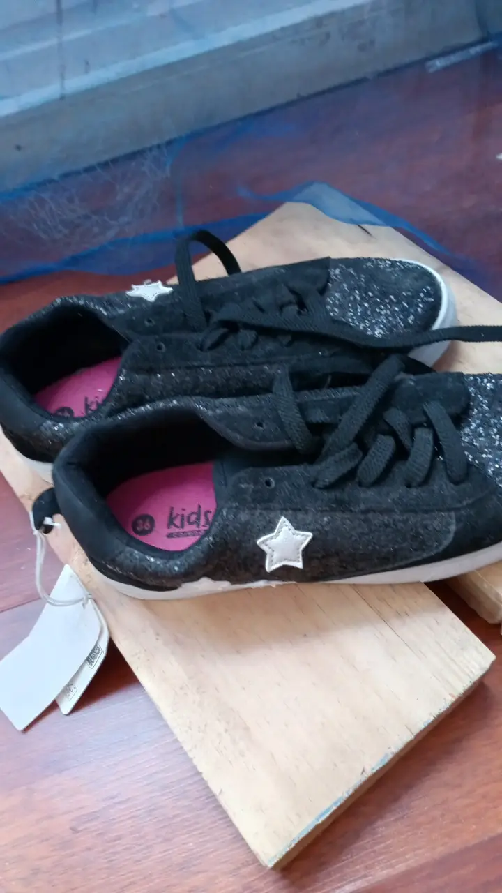 Zapatillas kid star negras con brillo - 3