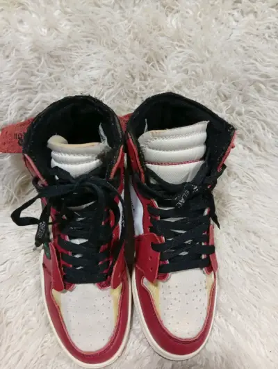 Zapatillas altas rojas y blancas Nike originales - miniatura 1