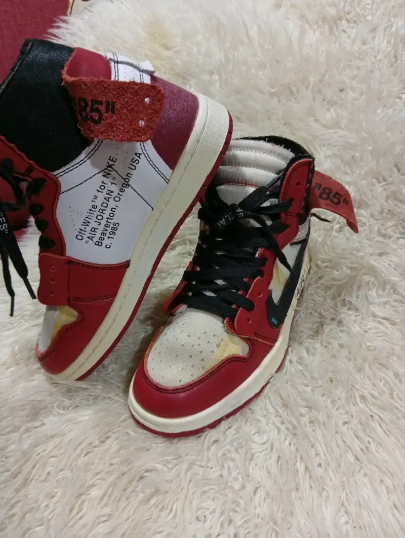 Zapatillas altas rojas y blancas Nike originales - 5