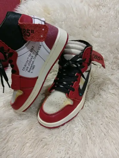Zapatillas altas rojas y blancas Nike originales - miniatura 5