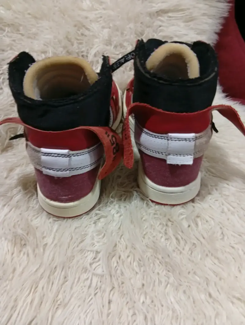Zapatillas altas rojas y blancas Nike originales - 6