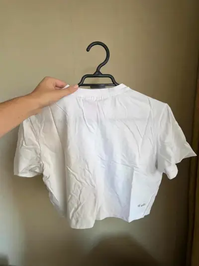 Polera blanca con logo Diadora - miniatura 2