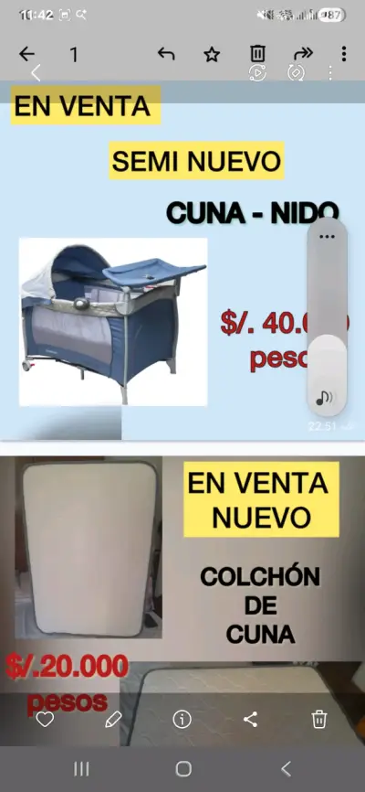 Silla de comer portátil - miniatura 2