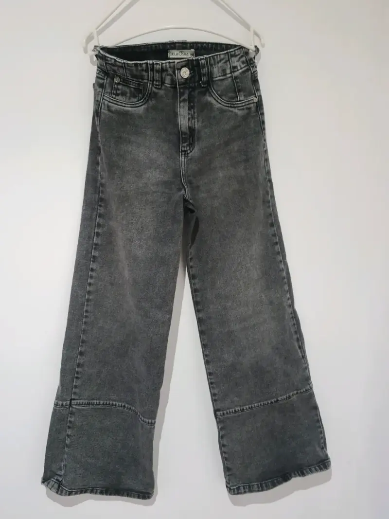 Jeans gris palazzo impecables - 3