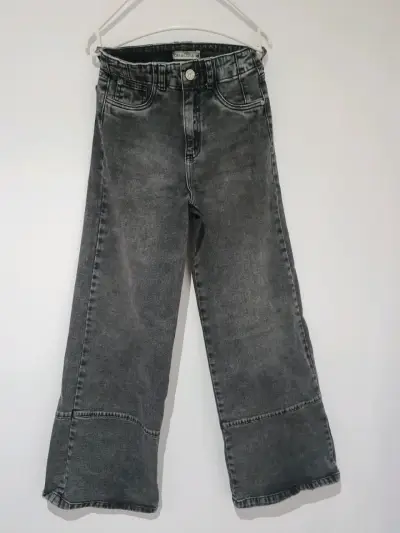 Jeans gris palazzo impecables - miniatura 3