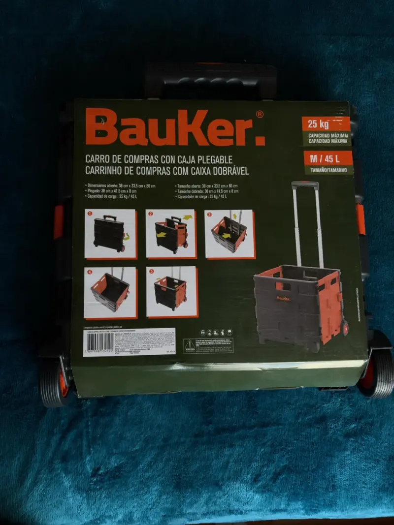 Carro de compras Bauker plegable