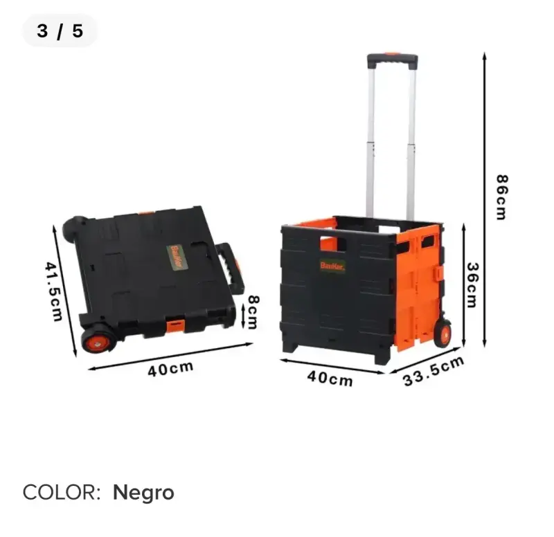 Carro de compras Bauker plegable - 4