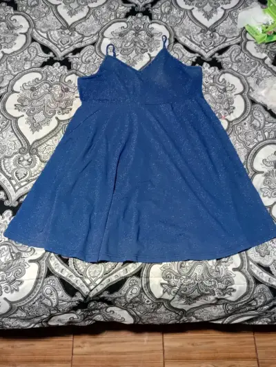 Vestido azul brillante - miniatura 1