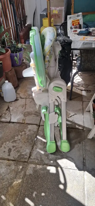 Silla de comer bebé verde - miniatura 2