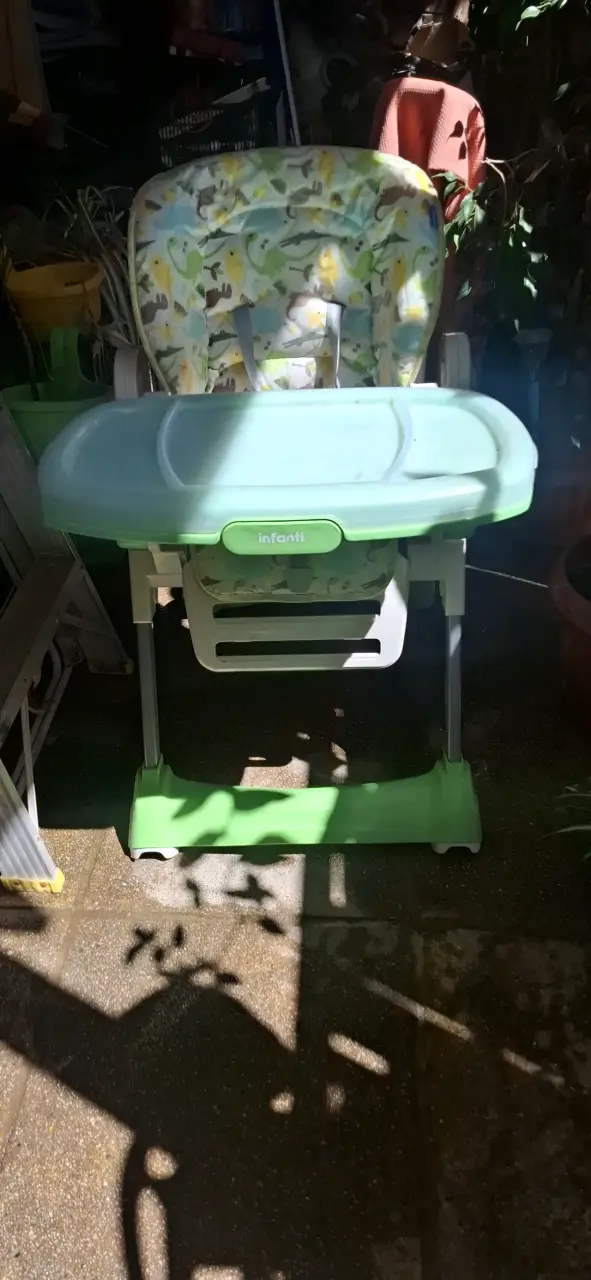 Silla de comer bebé verde - 3