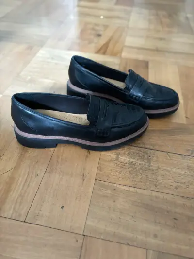 Mocasines de cuero negro - miniatura 2