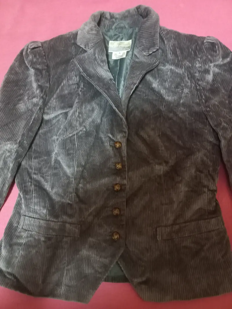 Blazer de pana gris oscuro - 2