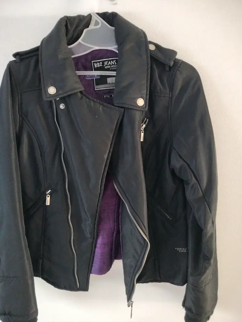 Chaqueta negra BB2 Jeans motociclista