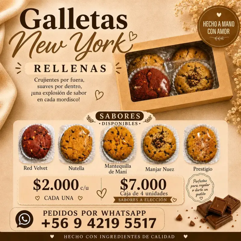Galletas New York Rellenas