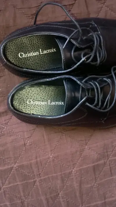 Zapatos de cuero negros para hombre - miniatura 3