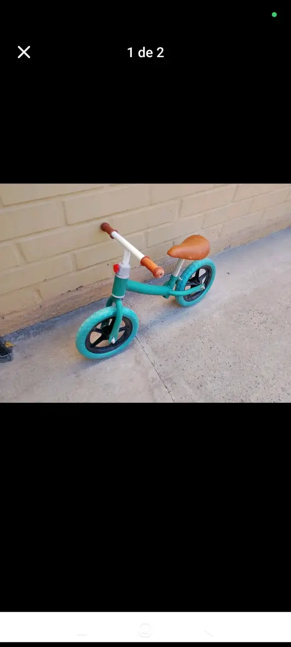 Bicicleta de equilibrio infantil celeste