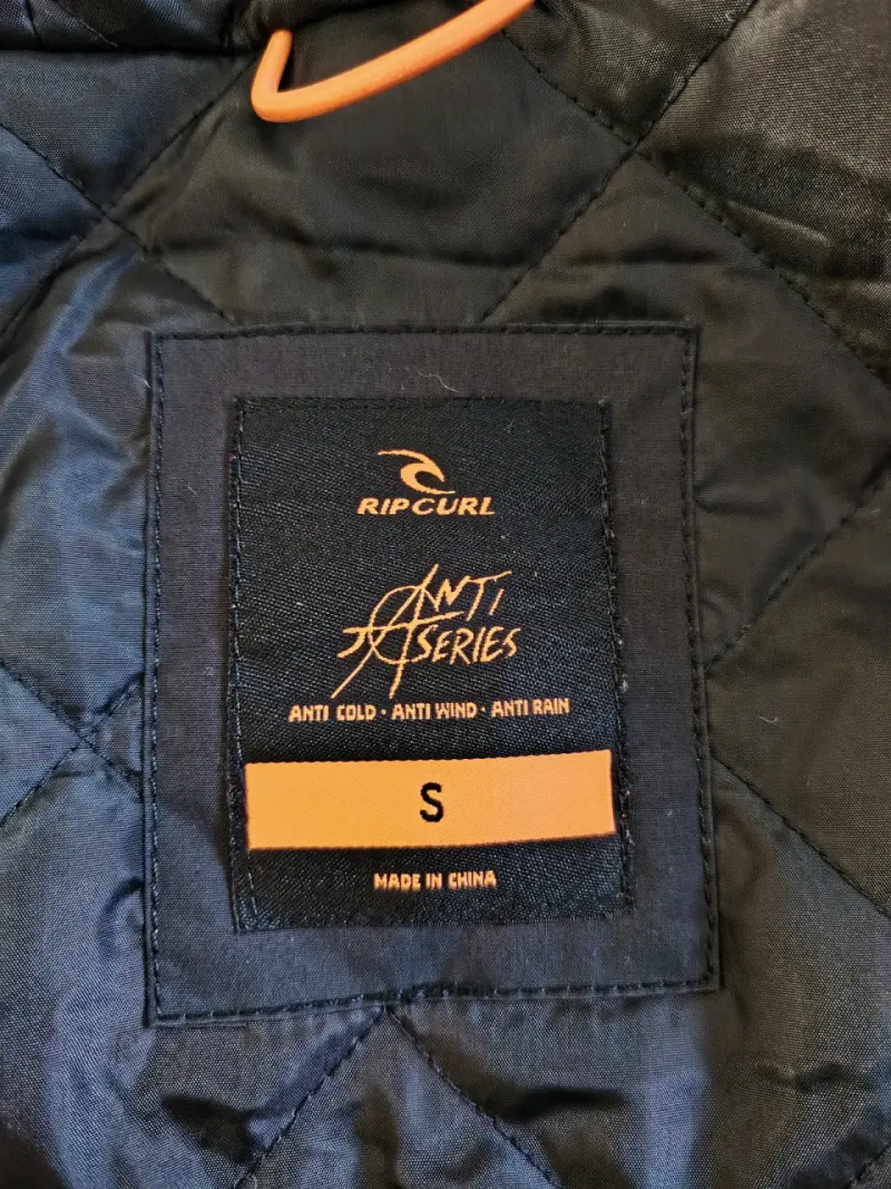 Parka azul marino con capucha, impermeable - 2