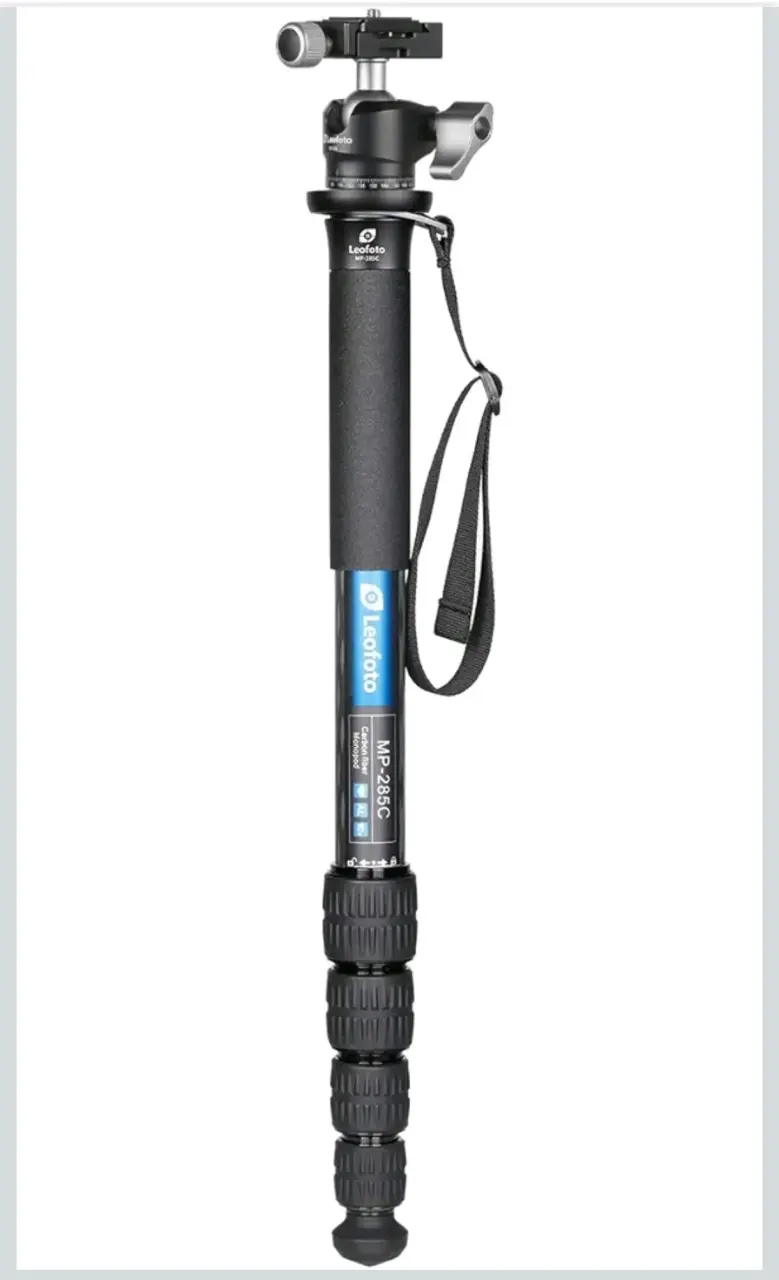 Monopod Leofoto MP-285C + cabezal LH 25 + bolso