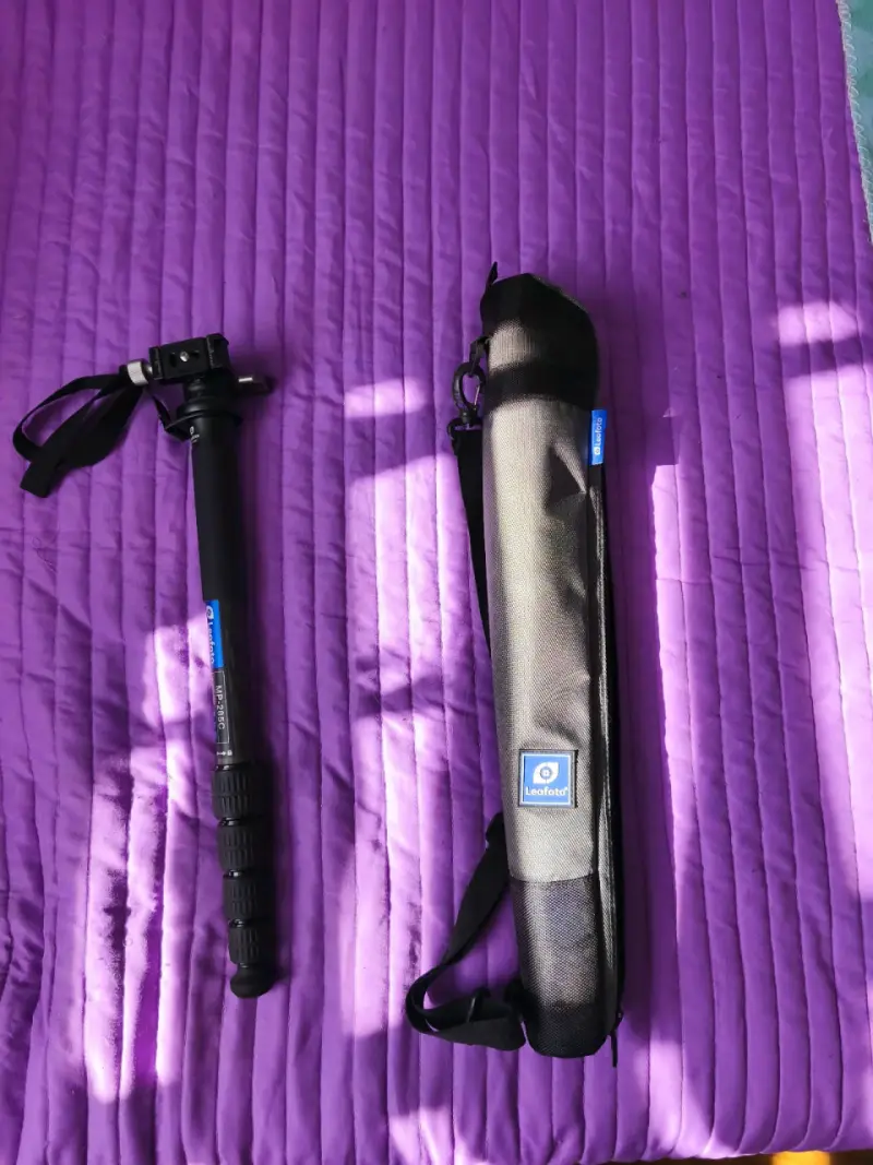 Monopod Leofoto MP-285C + cabezal LH 25 + bolso - 3