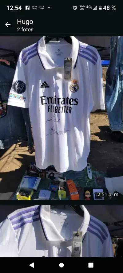 Camiseta blanca Real Madrid Adidas - miniatura 2