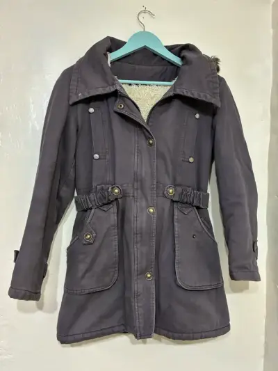 Parka gris con forro polar - miniatura 1