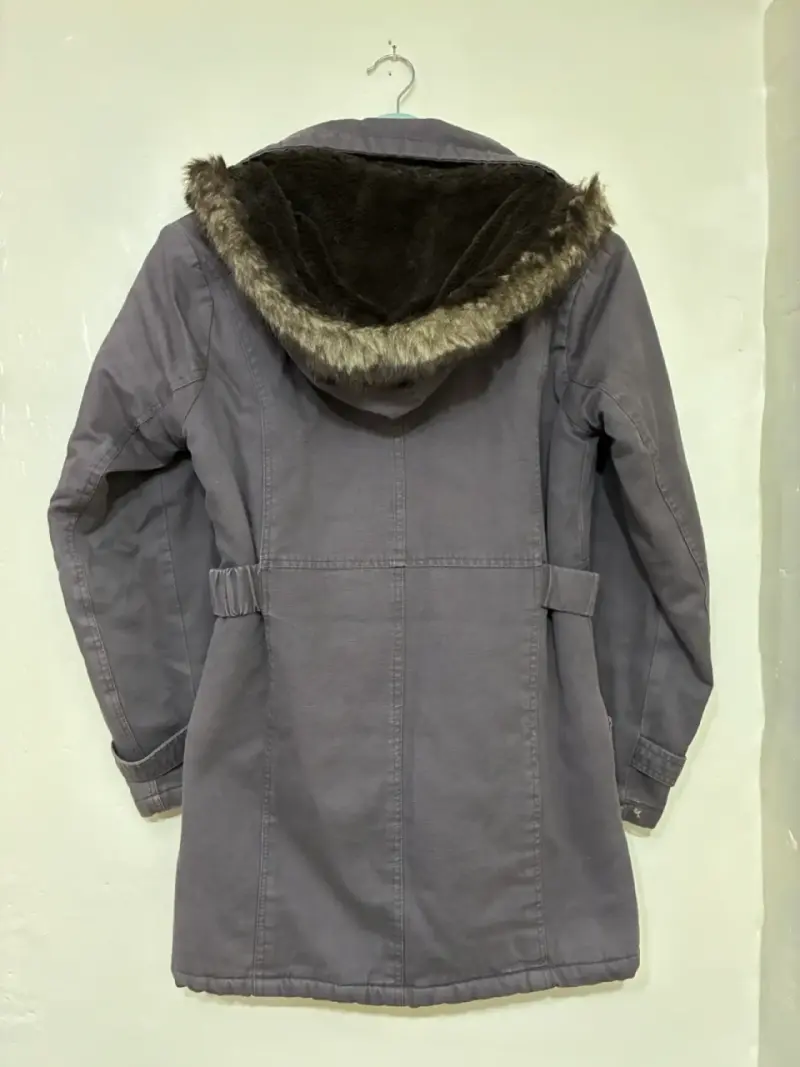 Parka gris con forro polar - 2