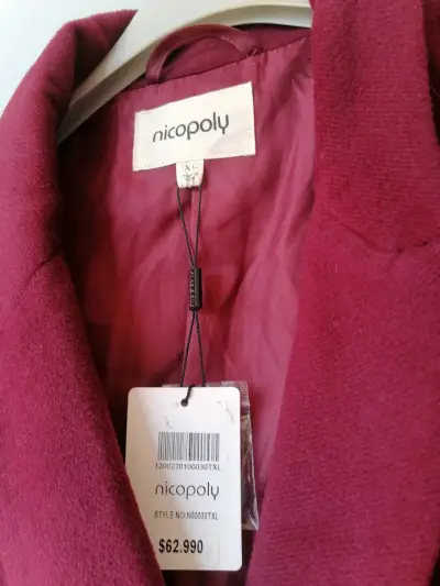 Abrigo burdeo Nicopoly - miniatura 2