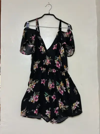 Enterito floral negro - miniatura 1