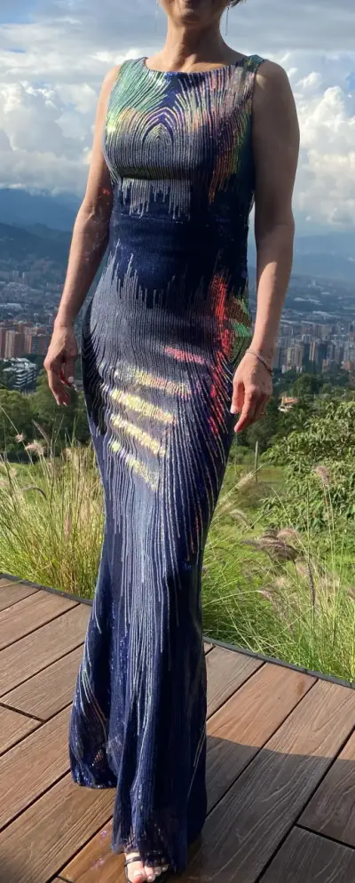 Vestido largo brillante - miniatura 1