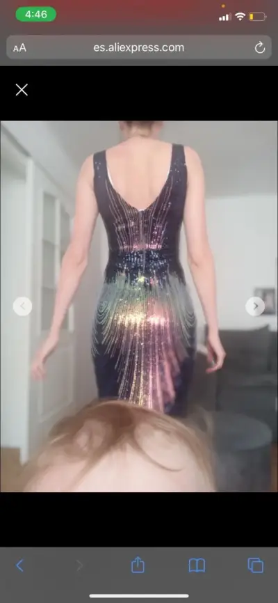 Vestido largo brillante - miniatura 3