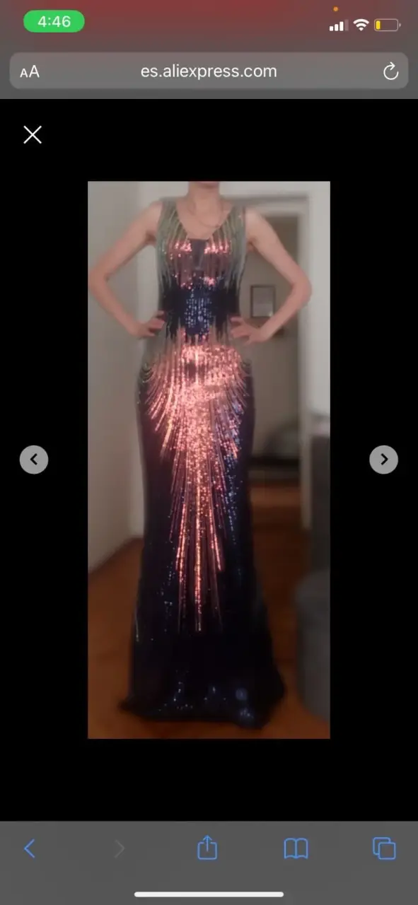Vestido largo brillante - 4