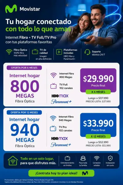 Planes de Internet Fibra Óptica Movistar - miniatura 2