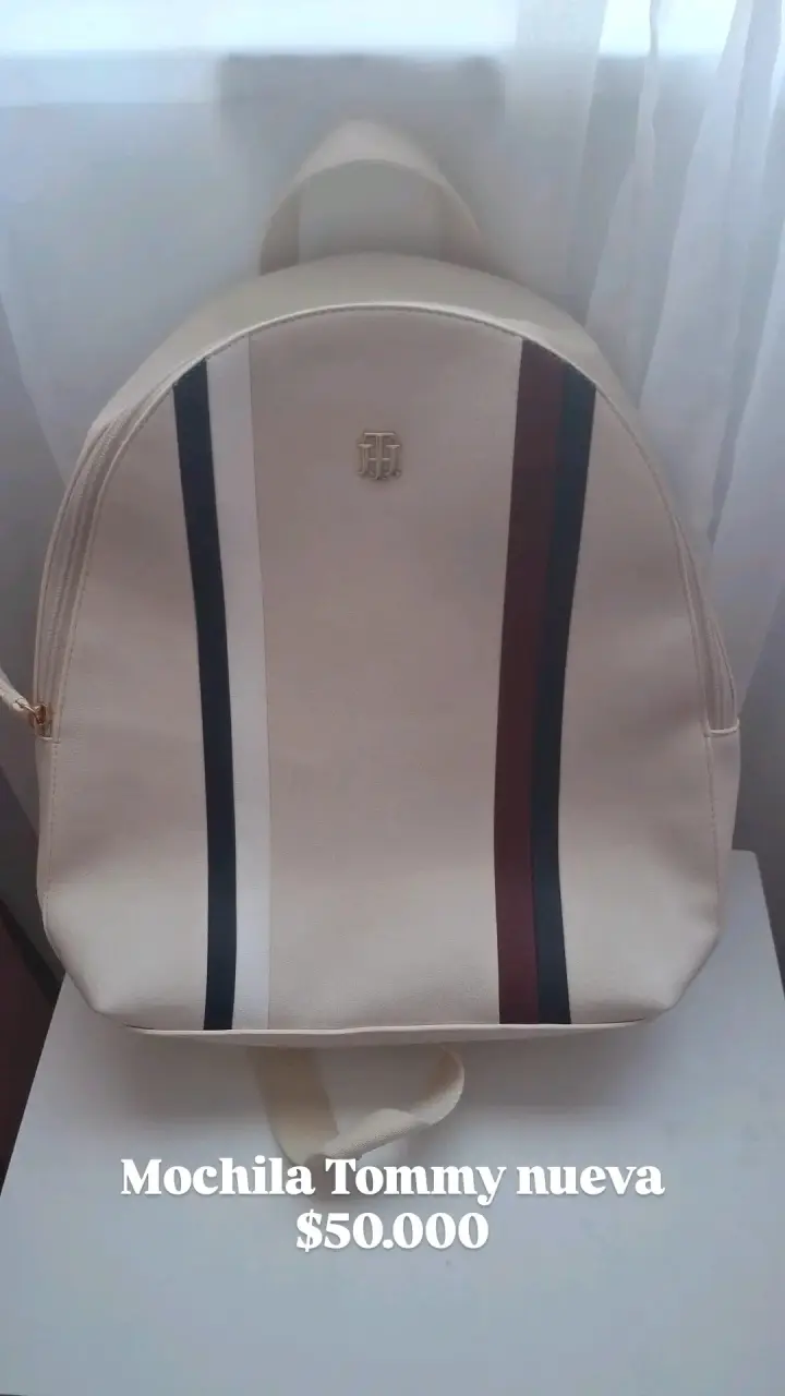 Mochila Tommy Hilfiger beige