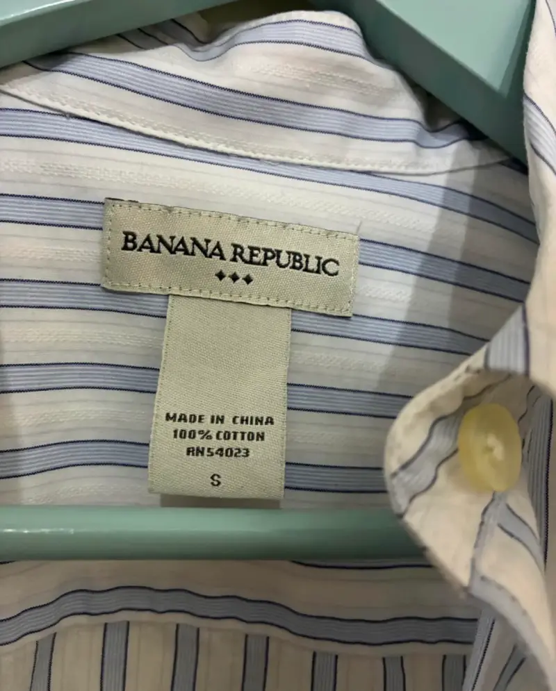 Camisa de rayas azul y blanco - 3