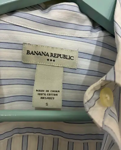 Camisa de rayas azul y blanco - miniatura 3