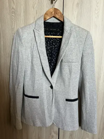 Blazer gris Zara Basic - miniatura 1