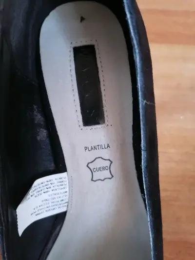 Zapatos de taco gamuza negros - miniatura 3