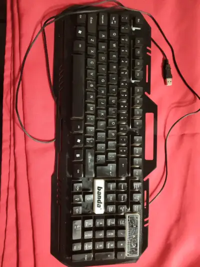 Teclado gamer USB negro - miniatura 1