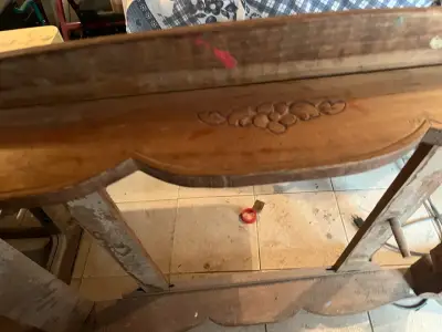 Mesa de comedor rústica antigua - miniatura 4