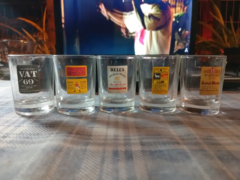 Set de vasos de whisky vintage