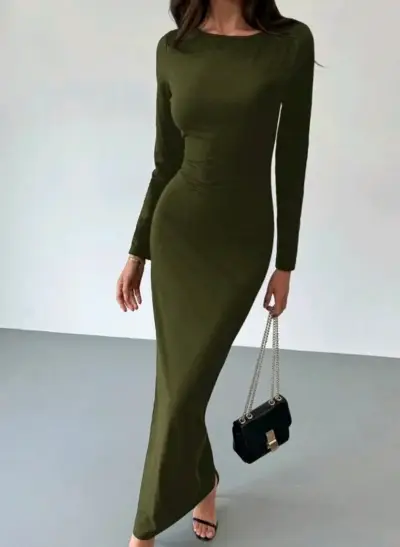 Vestido negro elegante para mujer talla M - miniatura 2